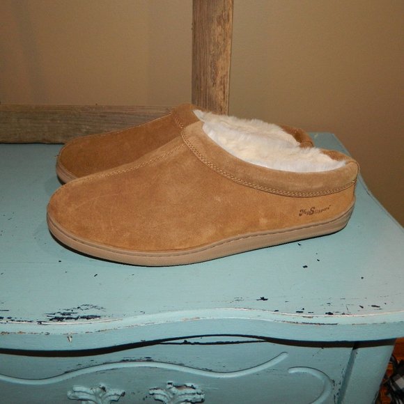 My Slippers My Pillow Men's Slippers Chestnut Suede Slip-On Clog Size 11 - Picture 1 of 6